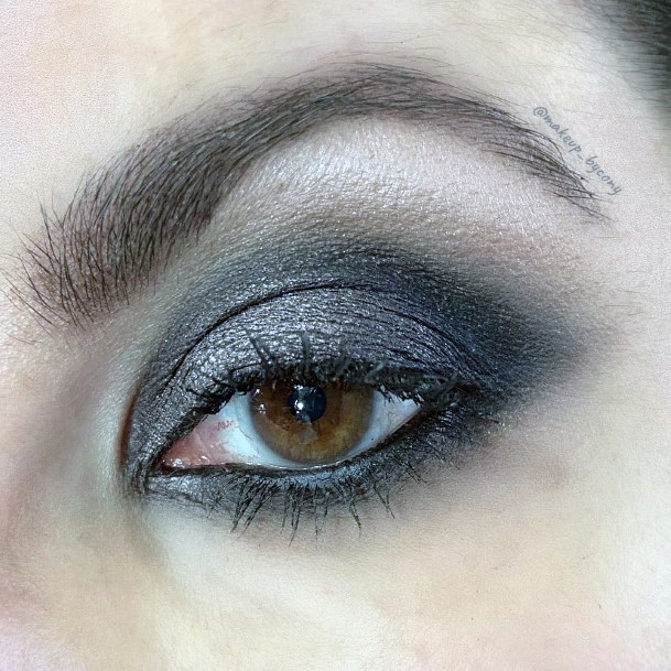 Black And Grey Raincloud Eyeshadow Women