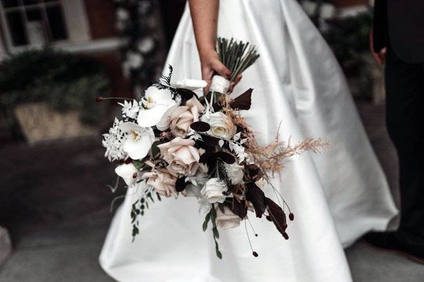 Black And White Bouquet Wedding Decor