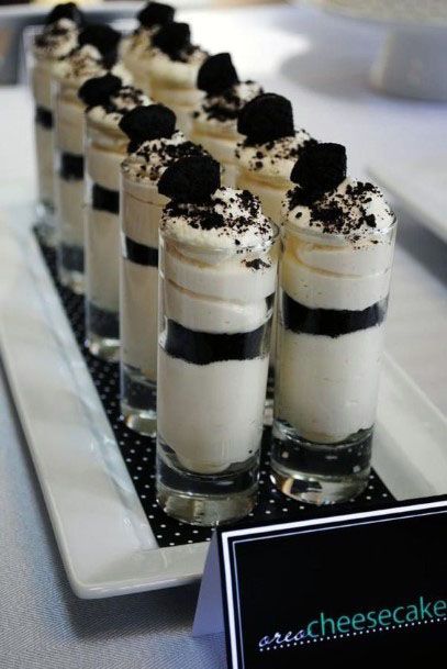 Black And White Cheesecake Wedding Decor