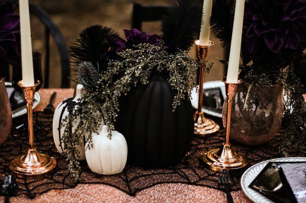 Black And White Gothic Wedding Decor