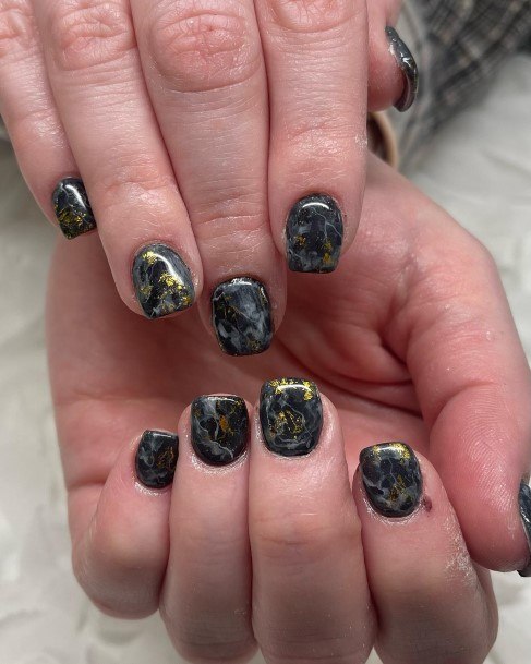 Black And White Marble Nail Design Inspiration For Women