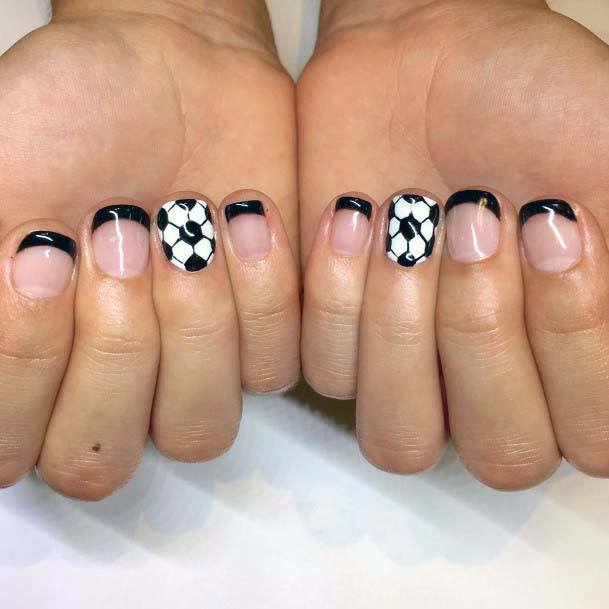 Black And White Sport Nails For Women