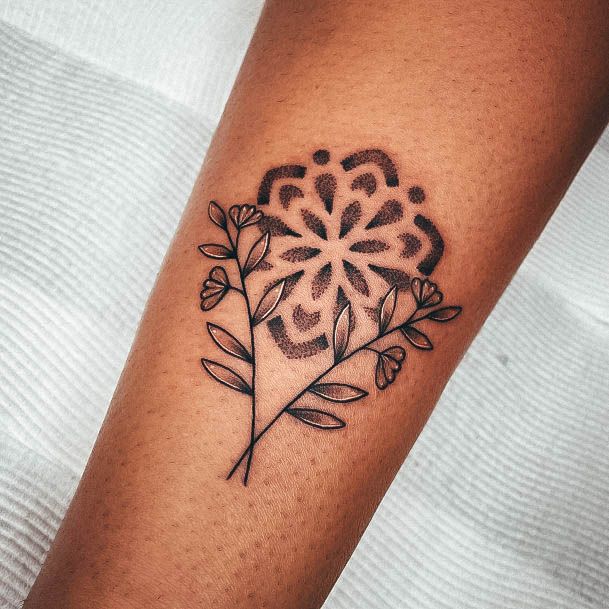 Black And White Tattoo For Ladies