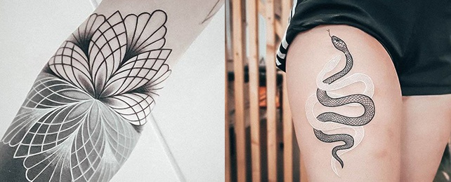 Top 100 Best Black And White Tattoos For Women - Contrasting Design Ideas
