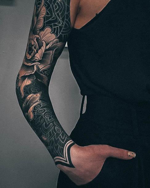 Black And White Womens Tattoo Ideas