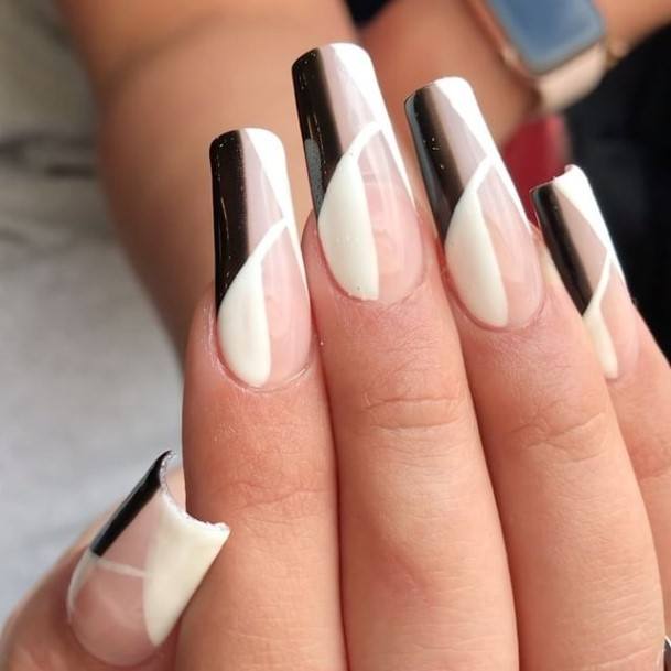 Black And Whiteic Womens Black And White Nail Designs