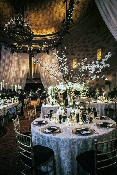 Black Ceilings Wedding Hall Decorations