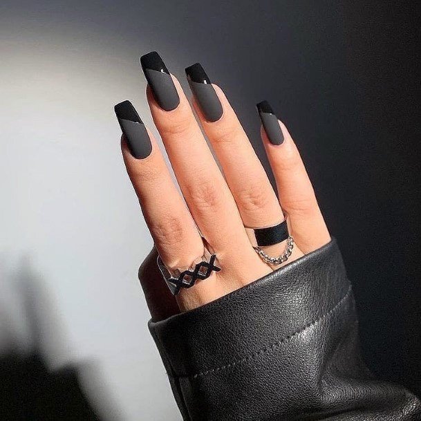 Black Dress Nails For Girls