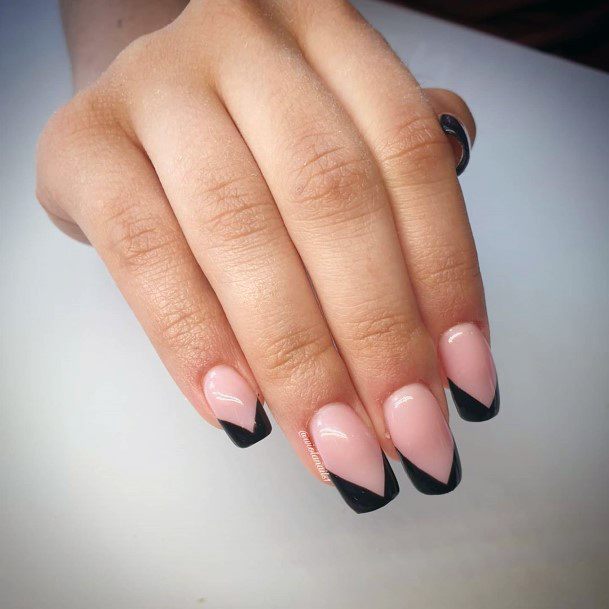 Black Edged Attractive Nails