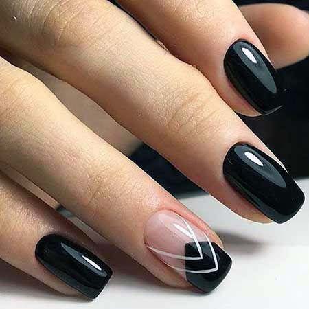 Black Fall Nail Design