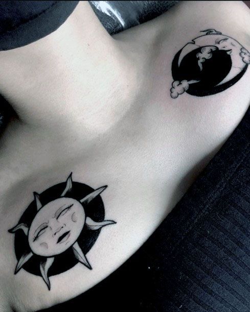 Top Best Sun Tattoos For Women Ancient Light Designs