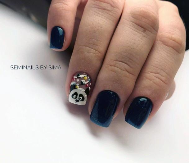 Black Nails And Round Eyed Panda