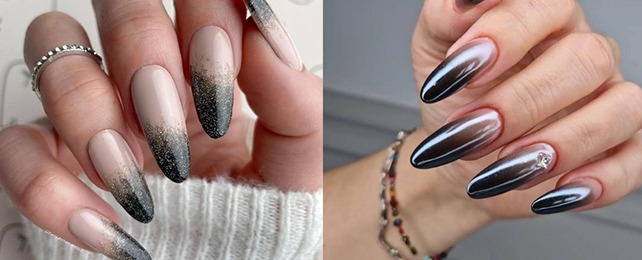 Top 100 Best Black Ombre Nails For Women – Dark Fingernail Ideas