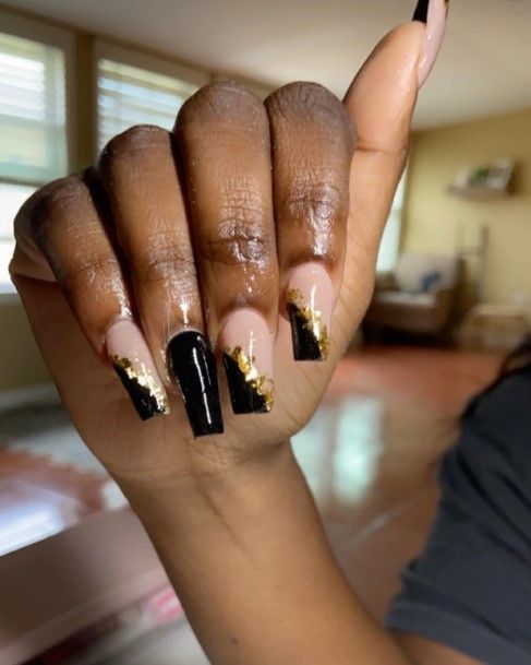 Black Prom Female Nail Designs