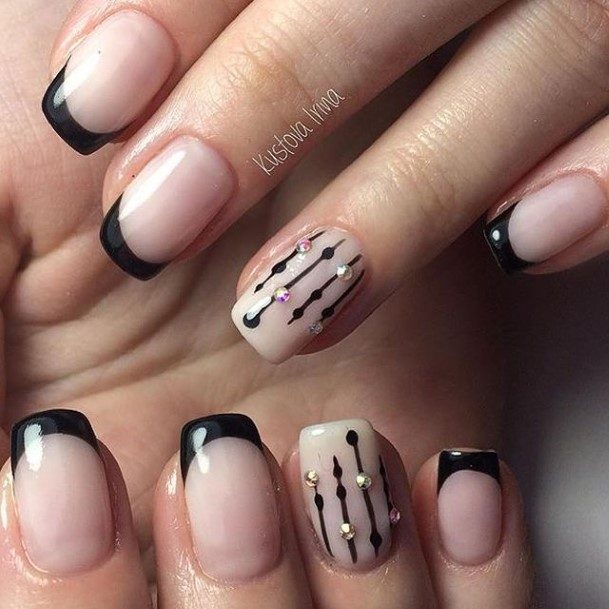 Black Prom Girls Nail Ideas