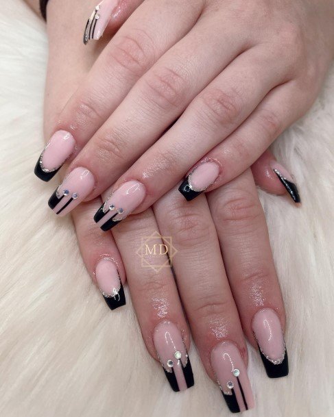 Black Prom Nail For Ladies