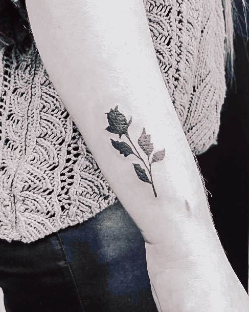 Black Rose Tattoo Design Inspiration For Women