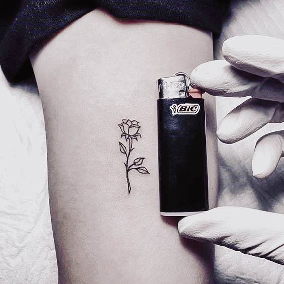 Black Rose Tattoos Feminine Ideas