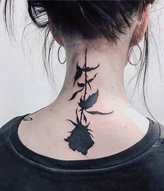 Black Rose Womens Tattoo Ideas