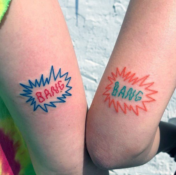 Blast With A Bang Sister Tattoo Women