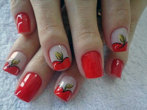Red Apple Nail Art Designs - wide 5