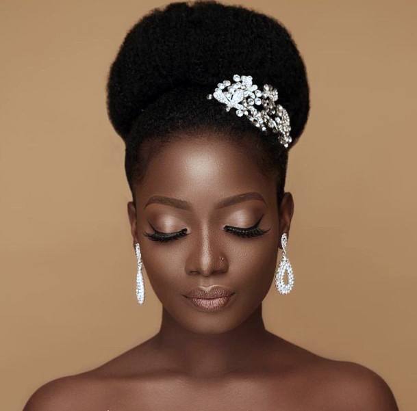 Bling Bun Hairstyles Wedding For Black Women