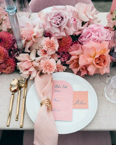 Blissful Pink Wedding Flowers