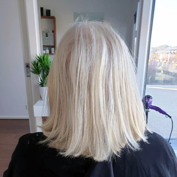 Blonde Blunt Cut Youthful Hairstyles Over 50