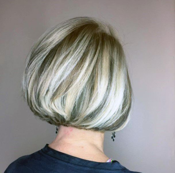 Blonde Bob Hairstyles For Over 50 With Round Face