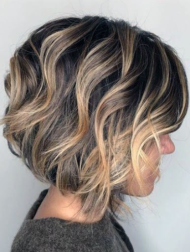 Blonde Highlighted Brown Bob Layered Hottest Womens Hairstyle Idea