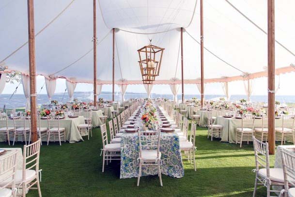 Blowing White Wedding Tent Decorations