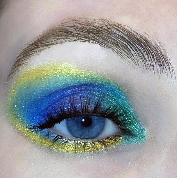 Blue And Green Eyeshadow Women