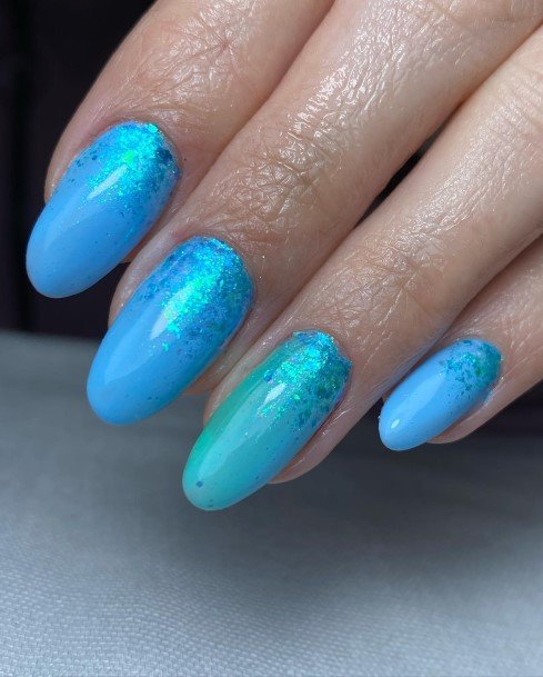 Blue And Greenic Womens Blue And Green Nail Designs