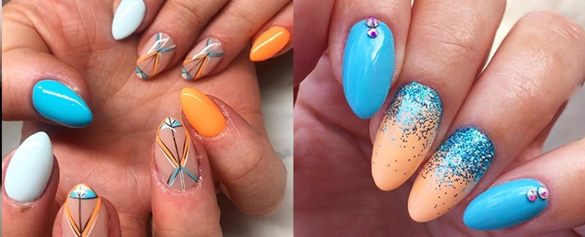Top 50 Best Blue And Orange Nail Ideas For Women – Complementary Designs
