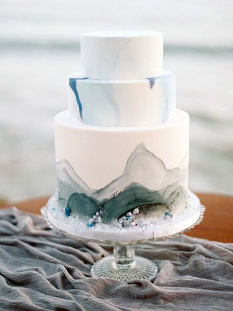 Blue Crystal Womens Wedding Cake Stand