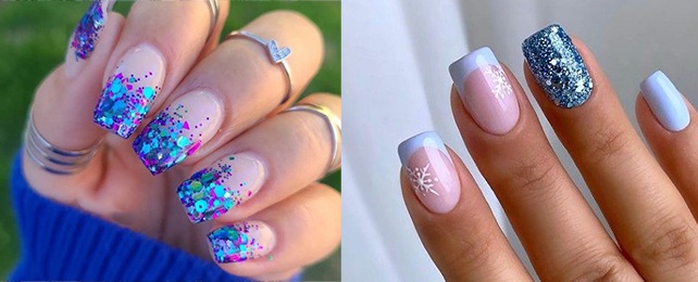 Top 100 Best Blue Glitter Nails For Women – Sparkly Fingernail Ideas