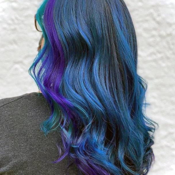 Blue Hairstyles For Ladies