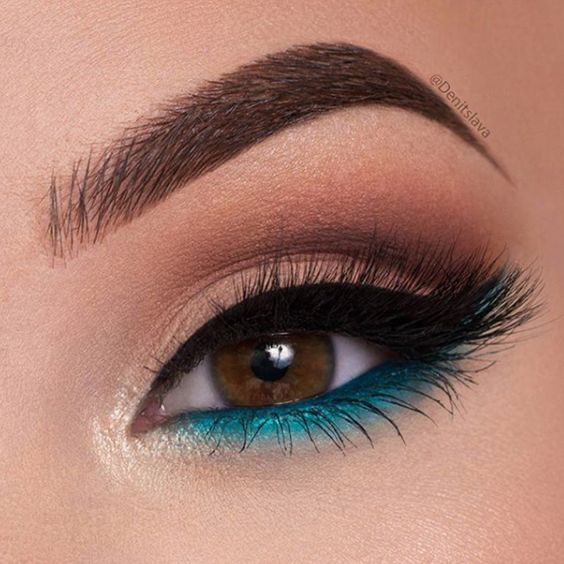 Blue Lower Eye Liner Summer Makeup Looks Women