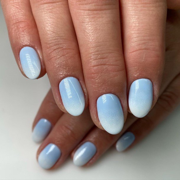 Blue Ombre Female Nail Designs