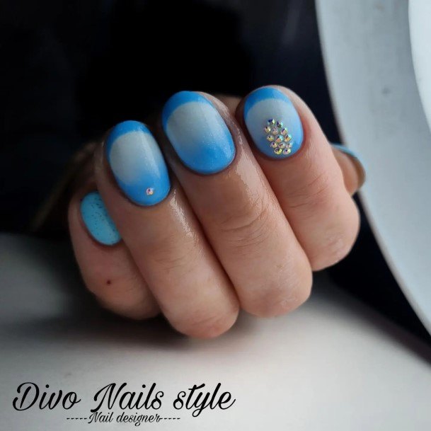 Blue Ombre Nails For Girls