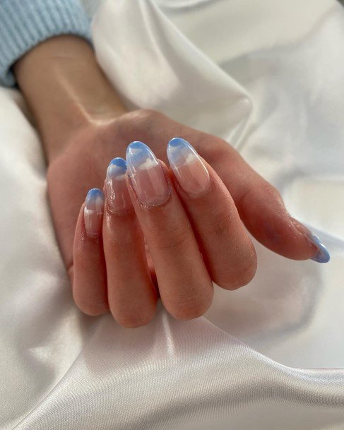 Blue Ombre Womens Nail Designs