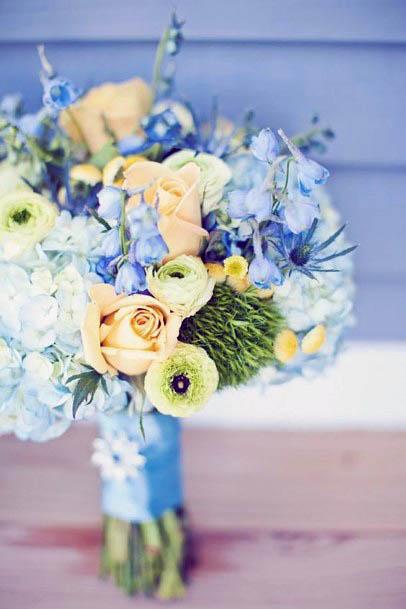 Blue Rose Wedding Bouquet