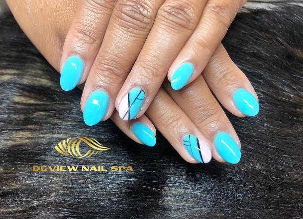 Blue Short Nail Design Inspiration For Women