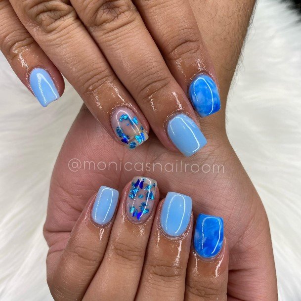 Blue Short Womens Nail Ideas