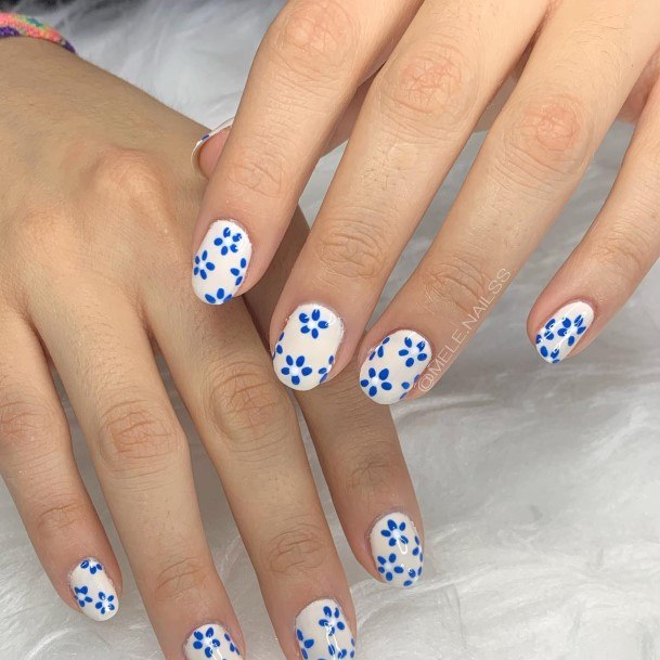 Blue Summer Nail For Ladies