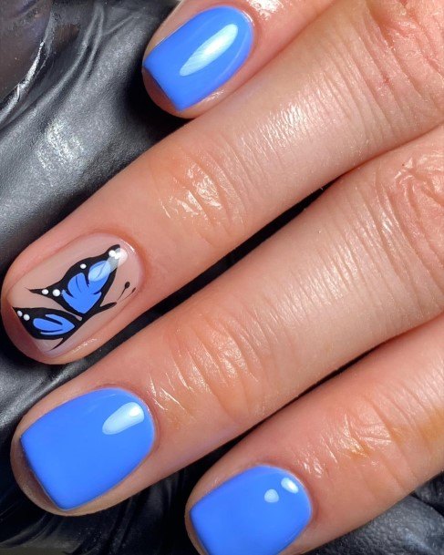 Blue Summer Nails For Girls