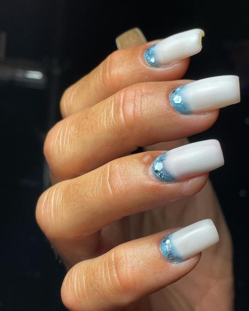 Blue Winter Girls Nail Ideas