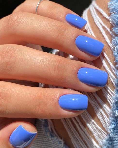 Blue Winter Nails For Girls
