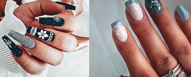 Top 100 Best Blue Winter Nails For Women – Fingernail Design Ideas