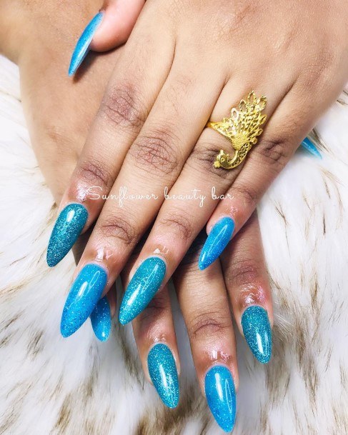 Blue Winter Womens Nail Ideas